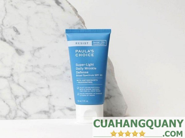 Thành phần của kem chống nắng Paula’s Choice Resist Super-Light Wrinkle Defense SPF 30