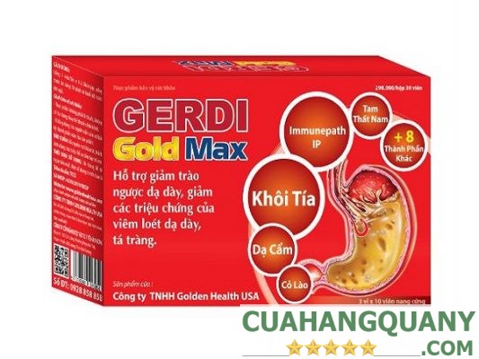 Viên uống dạ dày GERDI GOLD MAX giúp giảm trào ngược